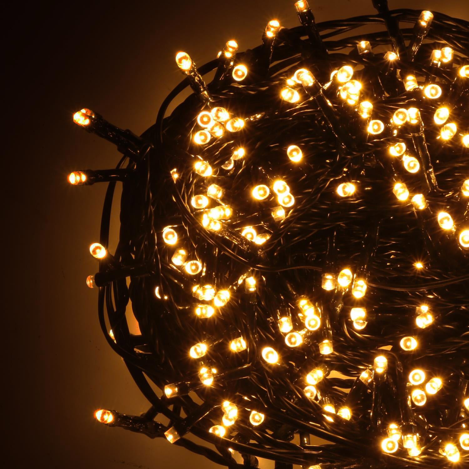 Image of Luci di Natale filo 1200 Led bianco caldo con controller 63m