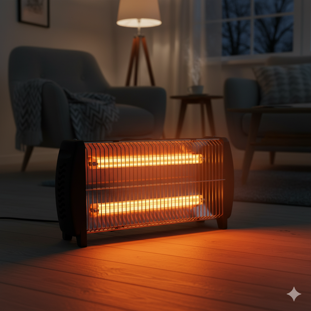 Stufa Elettrica 2 Elementi al Quarzo 1200W ECM Q2...