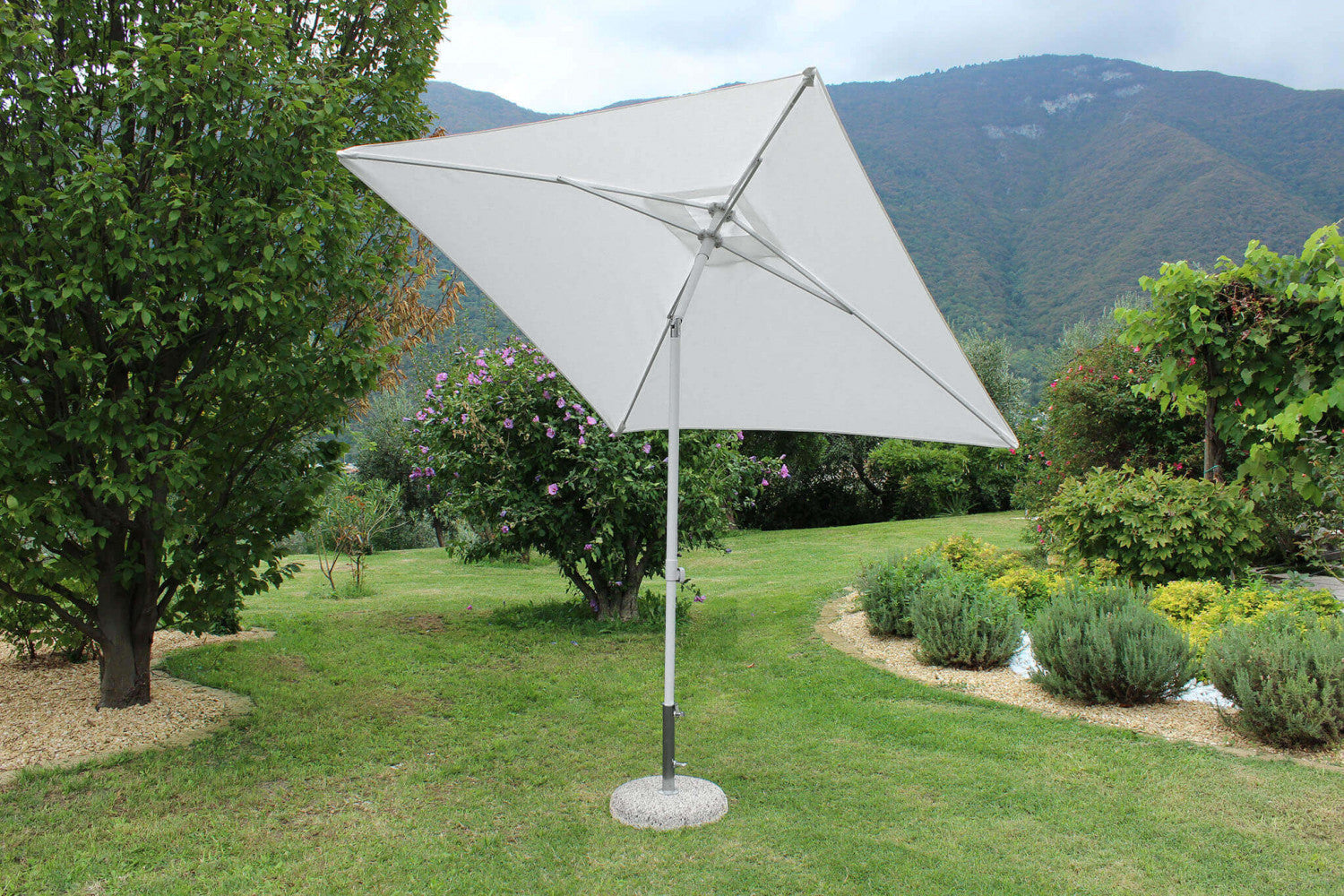 Ombrellone da Giardino 2x2 m Palo Ø38 mm Nice in Alluminio Bianco...