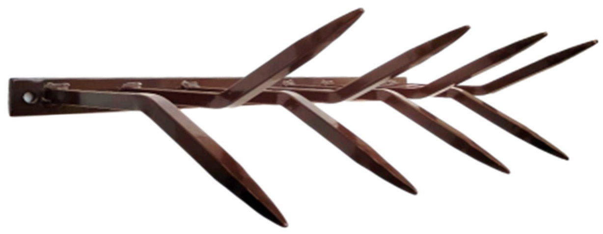 Barriera Antintrusione con Punte in Acciaio 49x24 cm per Balconi Muri di Cinta Marrone...