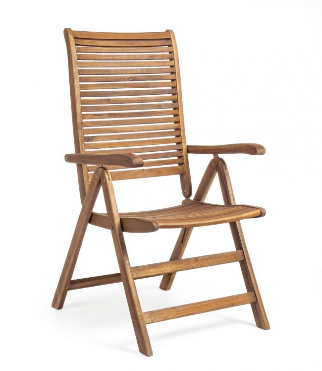 Image of Poltrona Reclinabile 57,5x70bx111h cm Noemi Legno Naturale