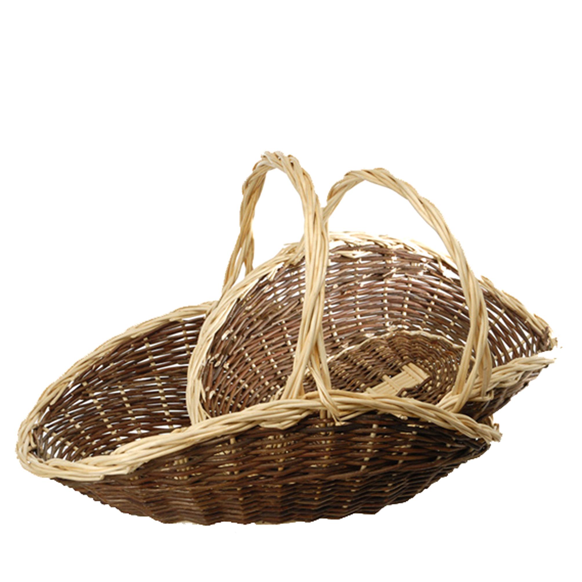 Image of Set 2 Cesti in Vimini con Manico H 53 cm