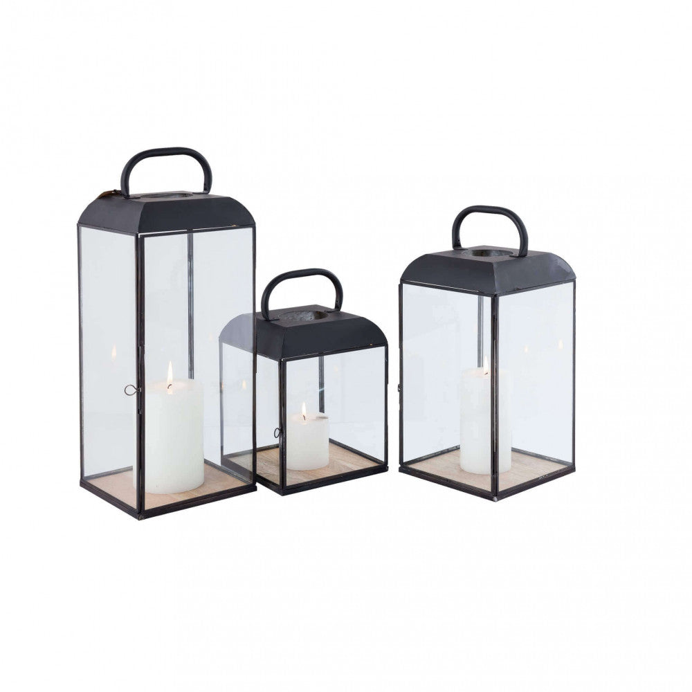 Lanterna Millicent Grande 19,5x19,5x54 h cm in Acciaio Antracite...