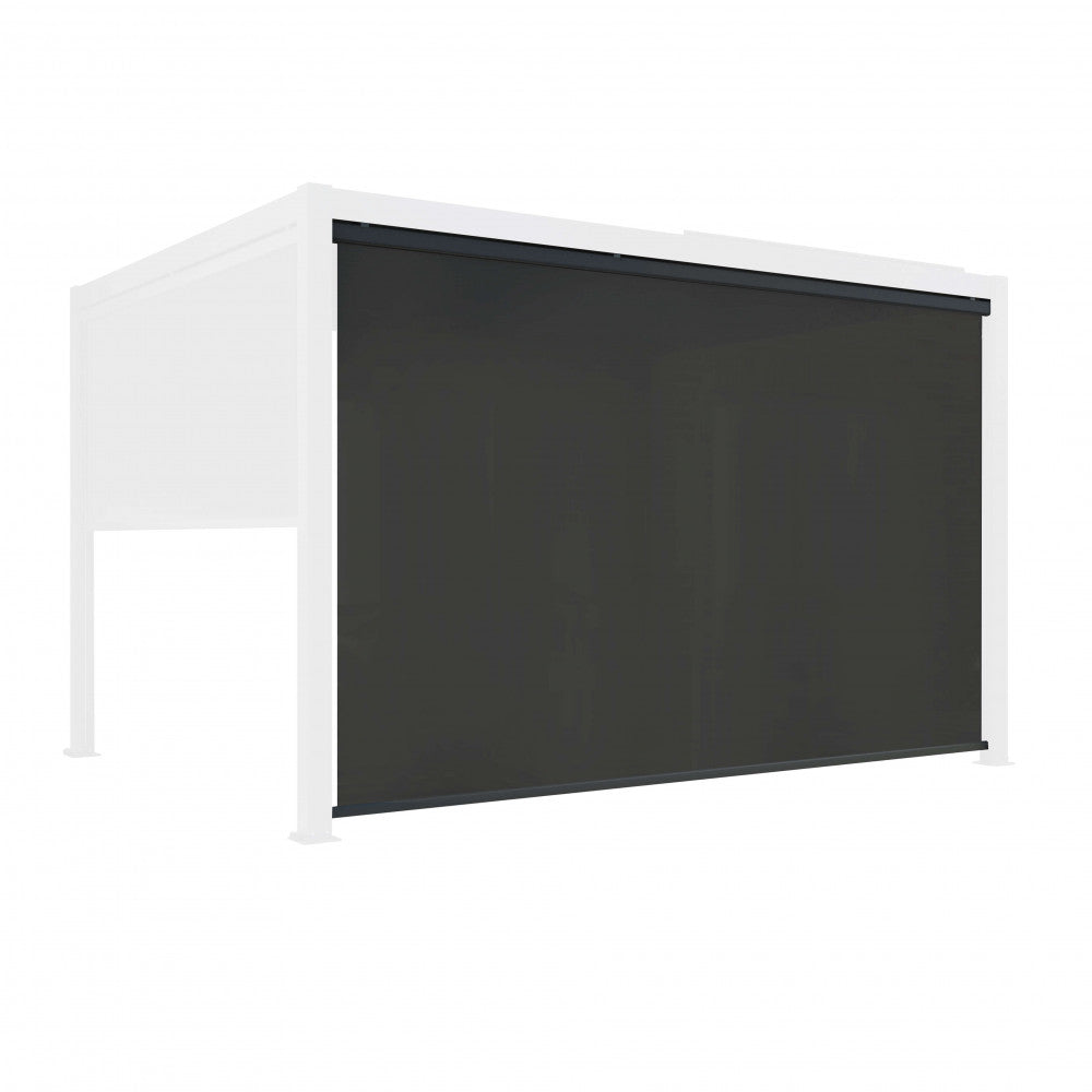 Laterale per Pergola Bioclimatica Lato 4 metri in Textilene Grigio Antracite