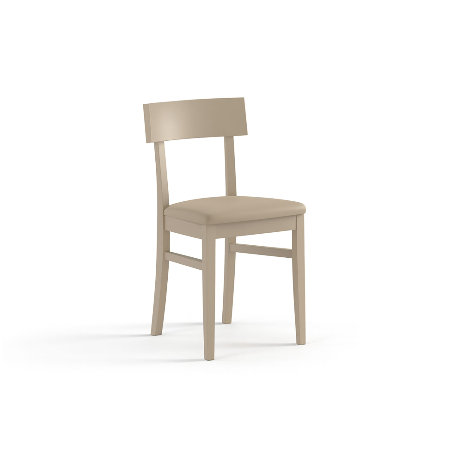 Set 2 Sedie 44x45xH82 cm in Legno Laccato Monaco Tortora...
