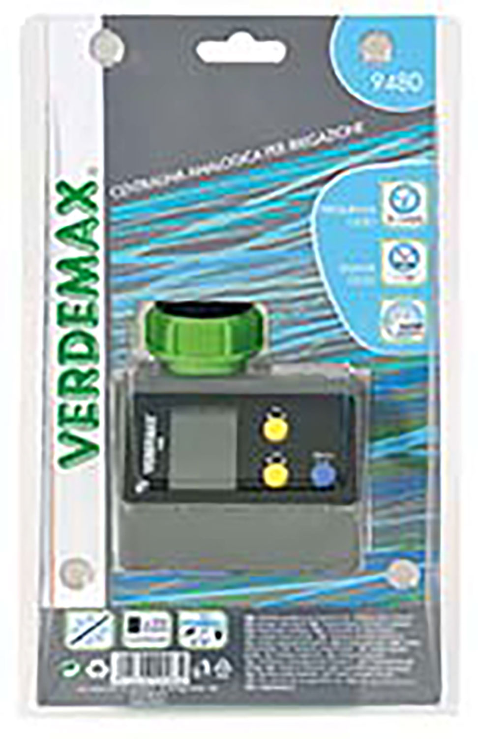Centralina Digitale per Irrigazione Verdemax Programmabile 1h / 7g Durata 1-199 Minuti Attacco 3/4''-1'' con Display...