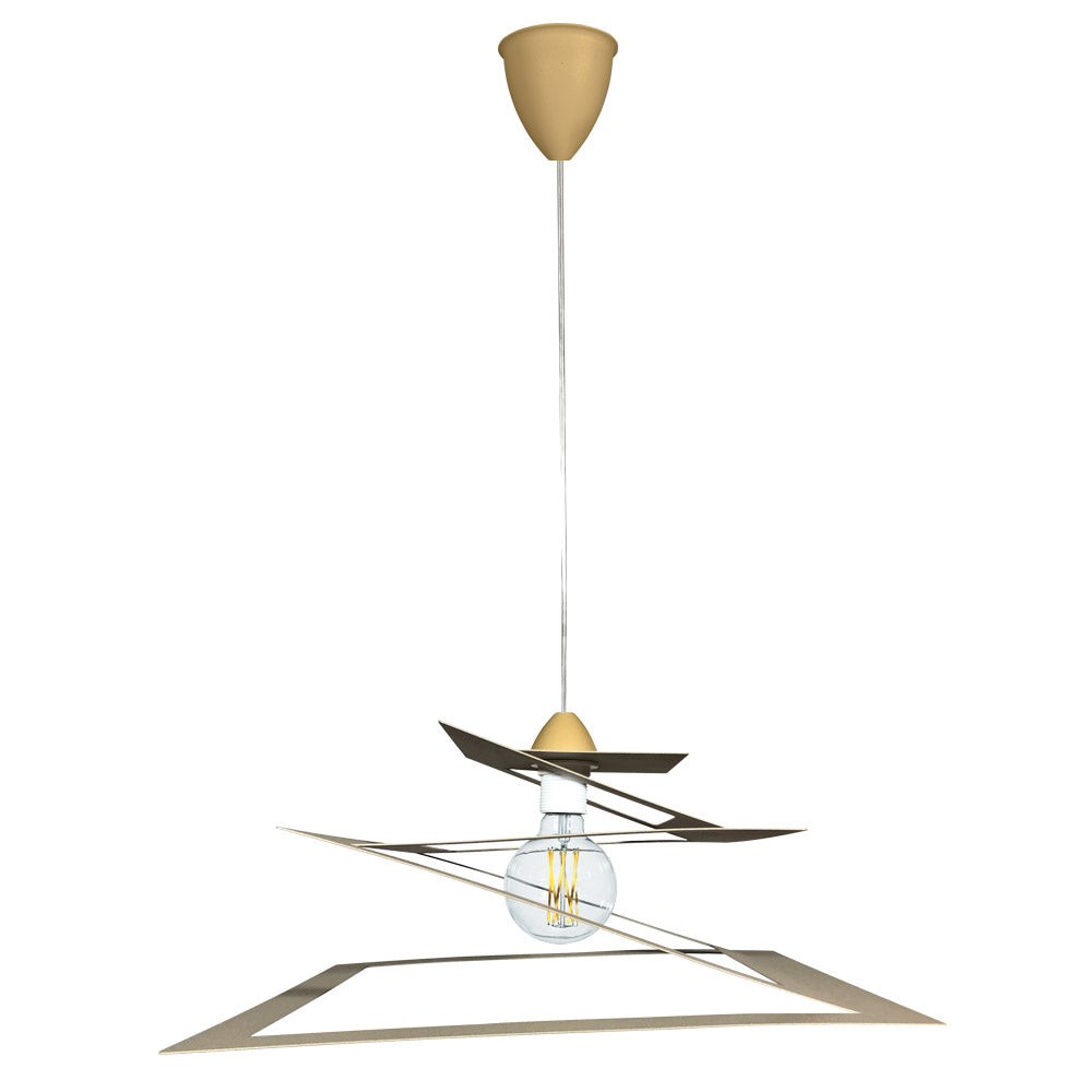 Image of Sospensione 1xE27 Montatura Quadro Sabbia E-Energy Fabiola