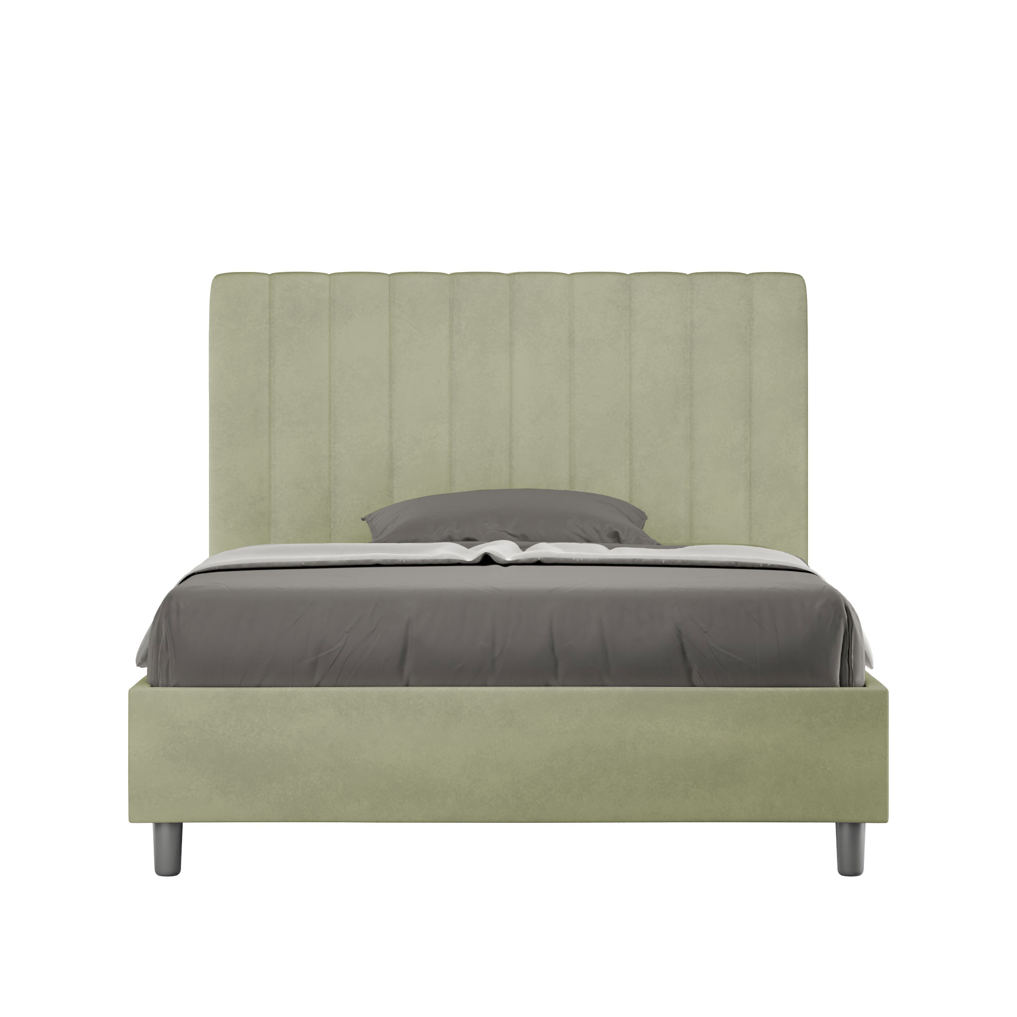 Letto 1 Piazza e Mezzo 120x190 cm Senza Rete Agueda Tè verde