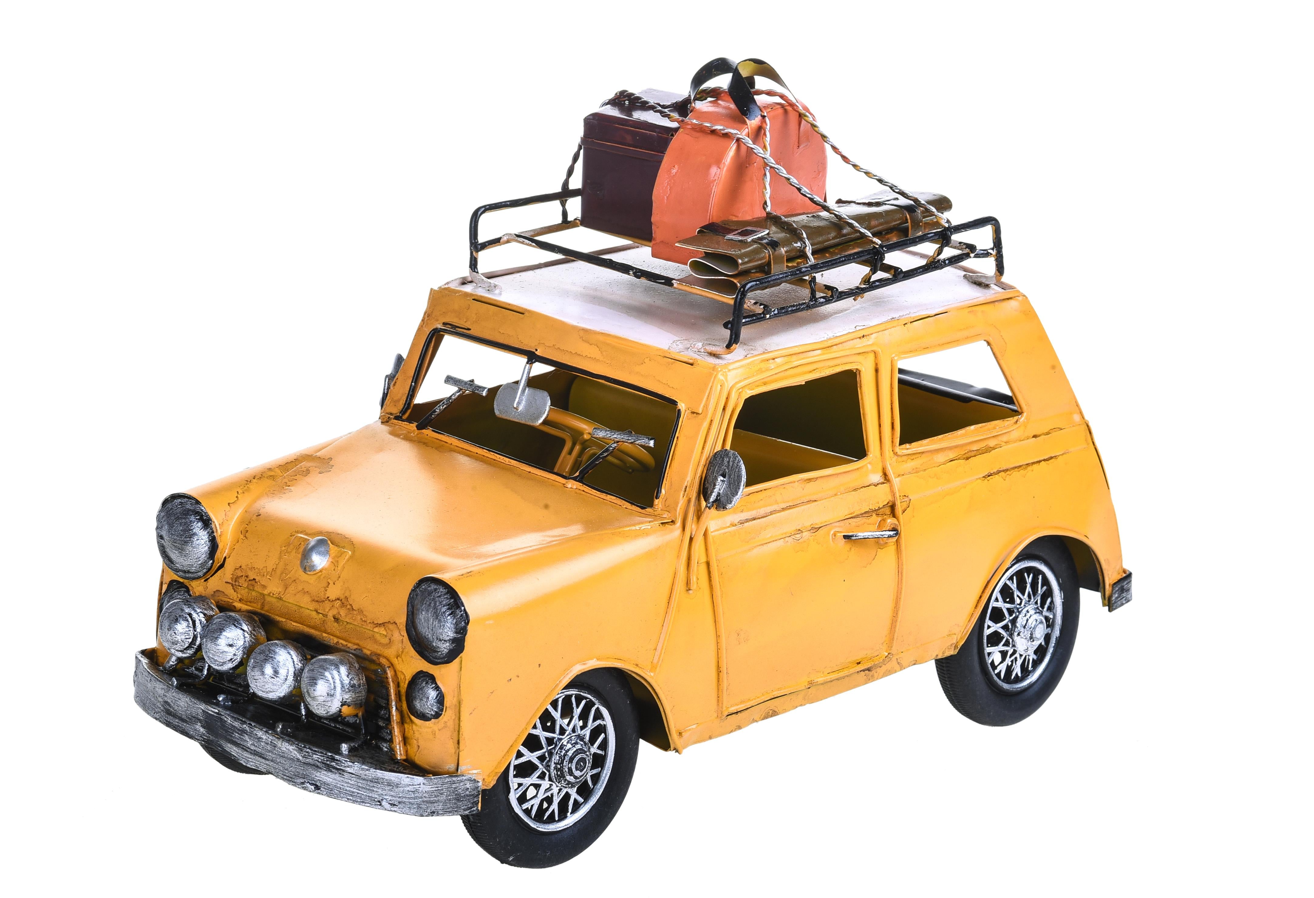 Modellino Auto Decorativa 26 cm Gialla...