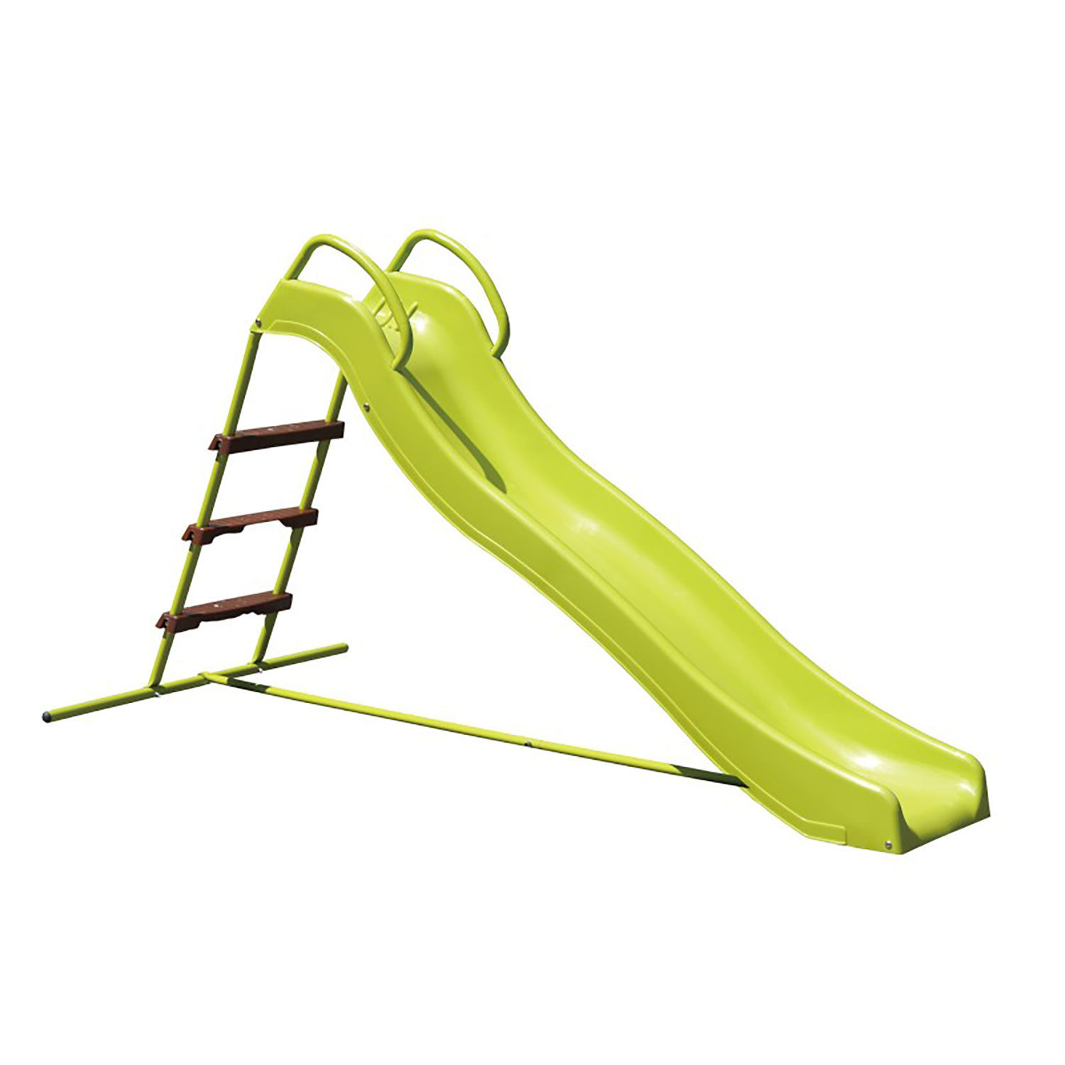 Scivolo da Giardino per Bambini 95x185x105 cm in Acciaio Verde