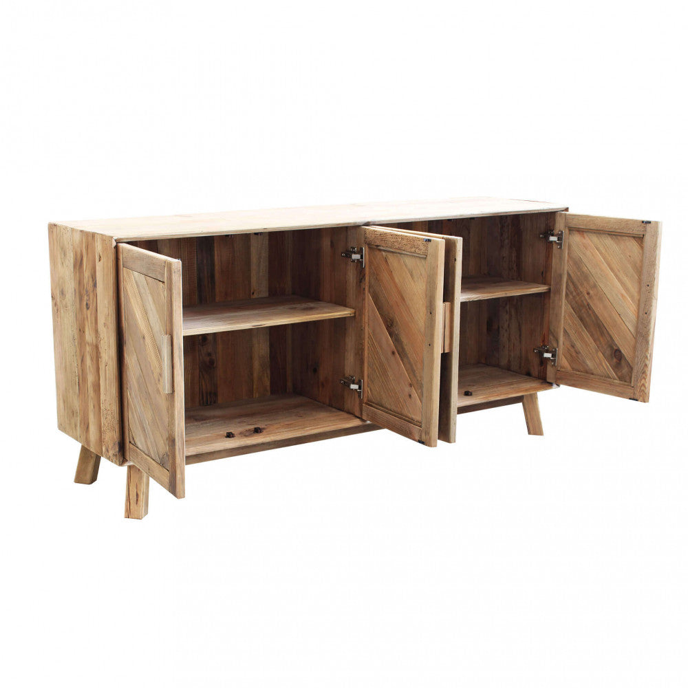 Credenza Roland 180x48x85 h cm in Pino riciclato Marrone...