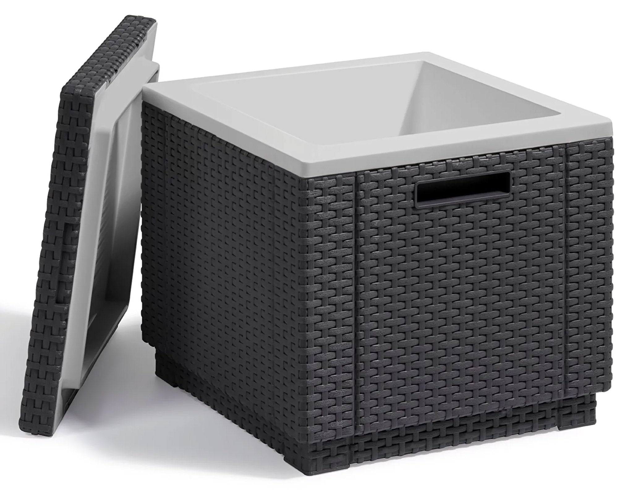 Tavolino Portaghiaccio da Giardino 55x55x39 cm in Resina Keter Ice Cube Antracite