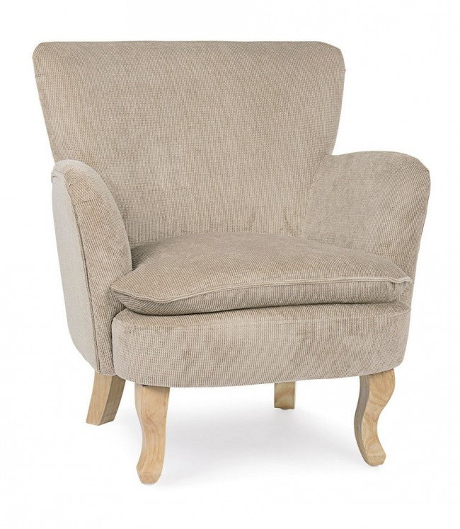 Poltrona 71,5x72,5x79h cm Chenille Tortora