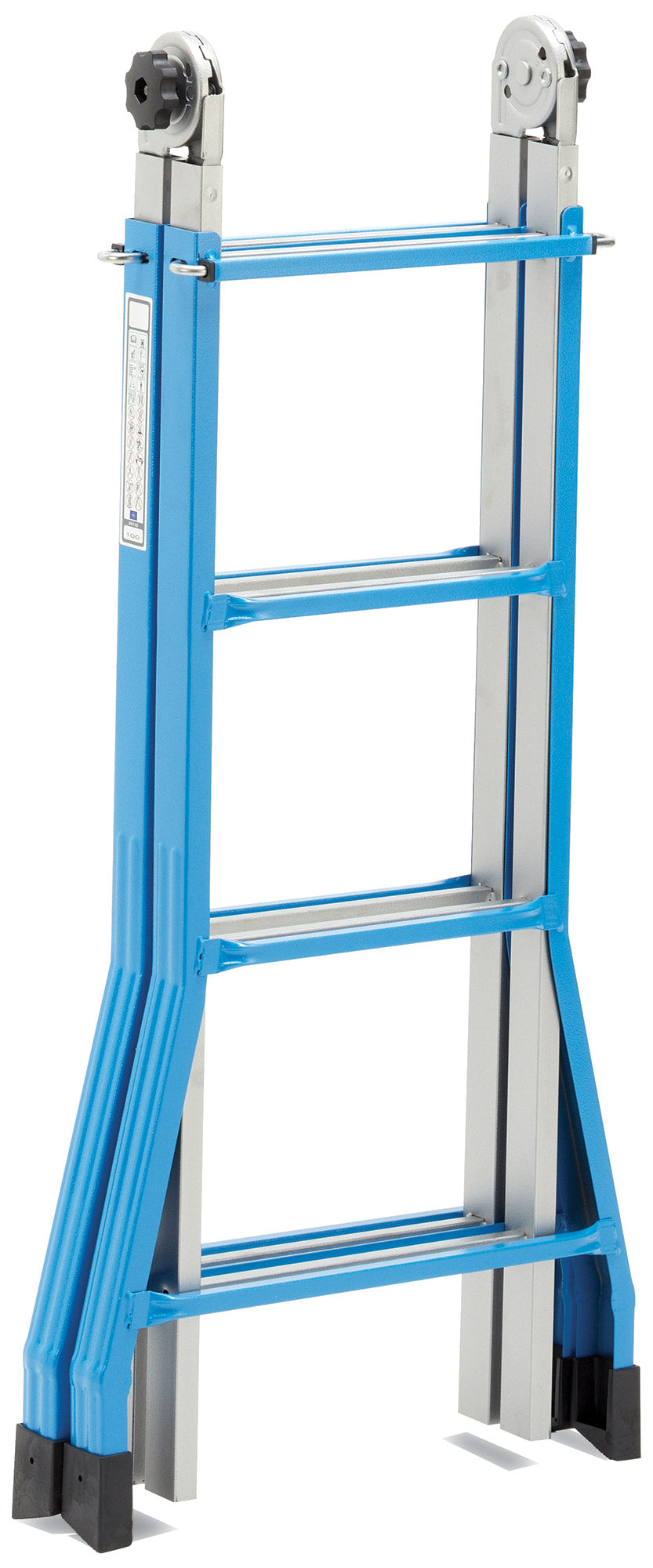 Scala Telescopica in Acciaio 4+4 Gradini Fadi Everest Azzurra...