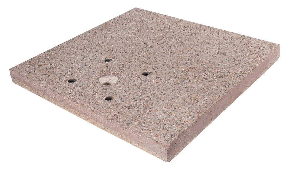Base Quadrata 40x40x5 cm per Fontane con Ghiera Grande in Cemento Belfer 42/BSE/1...