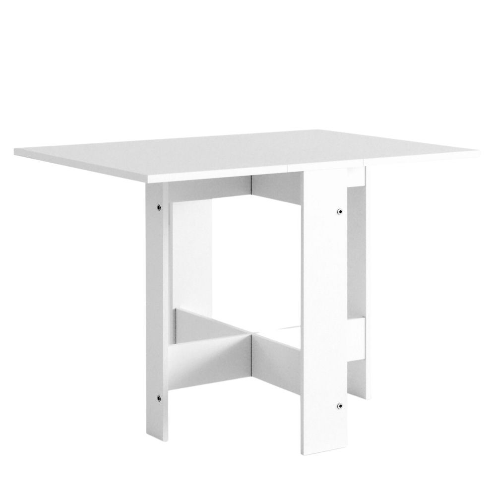 Tavolo Pieghevole Salvaspazio 130x76x73,4 cm in MDF Artemio Bianco
