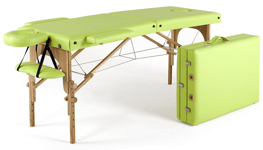 Image of Lettino da Massaggio Fisioterapia Pieghevole con 2 Zone 182x57x60/80cm Benotti Koori Verde