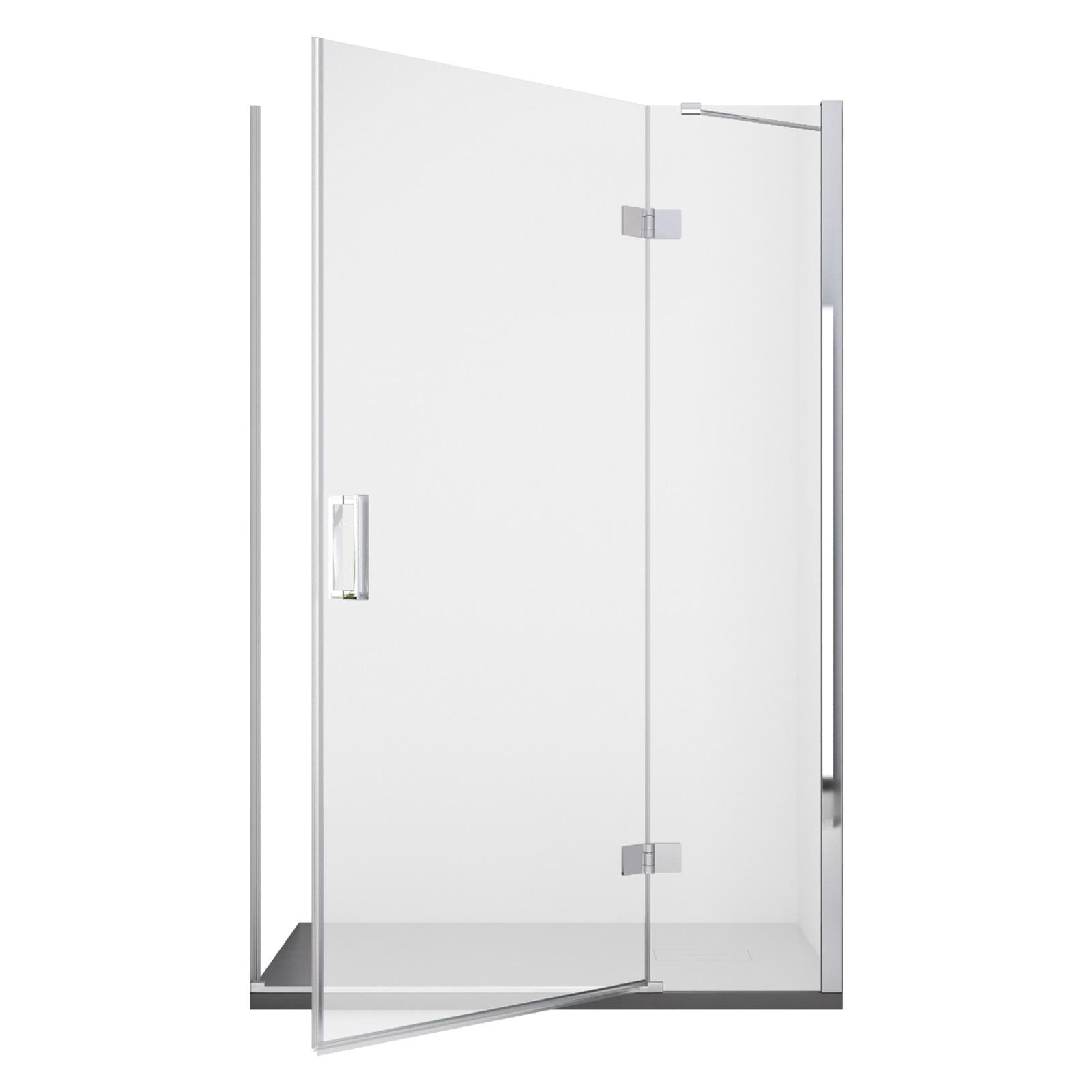 Porta Parete Doccia 100 cm 1 Anta Battente in Cristallo Trasparente 8mm H195 Bonussi Isabel