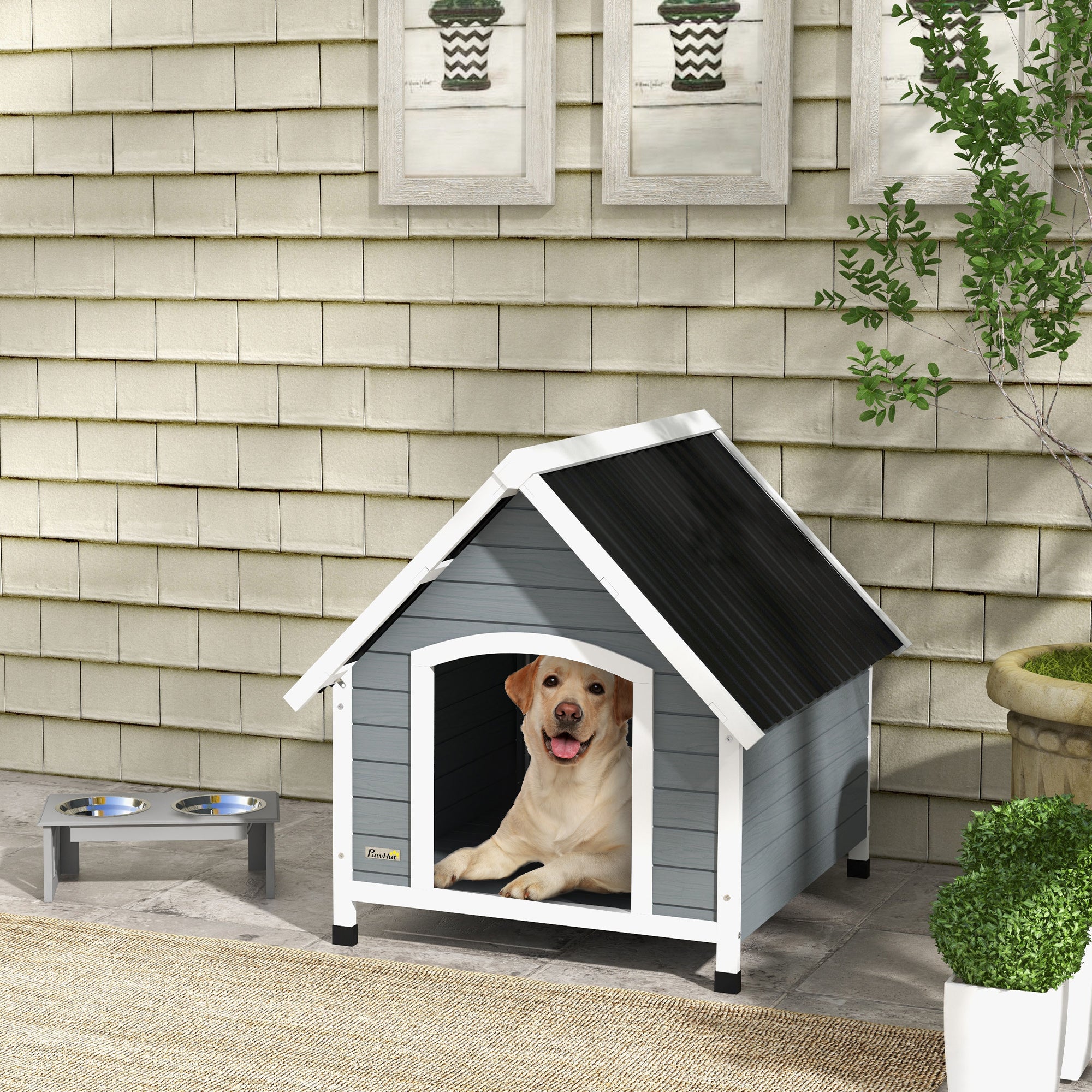 Gabbia Per Cani COSTWAY 2-in-1 Con Cassetti - 62x49.5x63 Cm, Marrone, Per Taglie Piccole E Medie - Foto 3