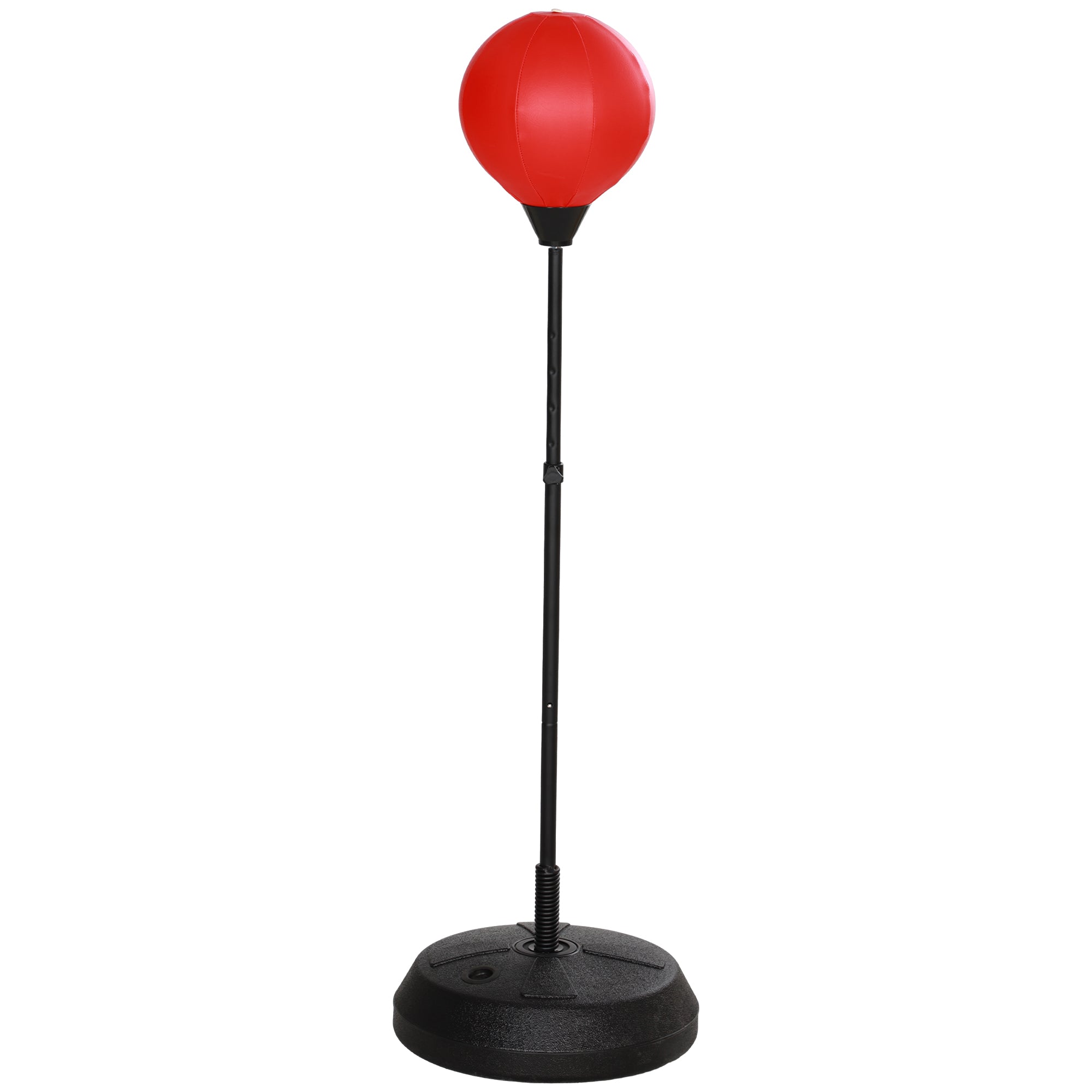 Set Boxe Giocattolo per Bambini H122,5-147 cm con Sacco da Pugilato da Terra e Guantoni Rosso 