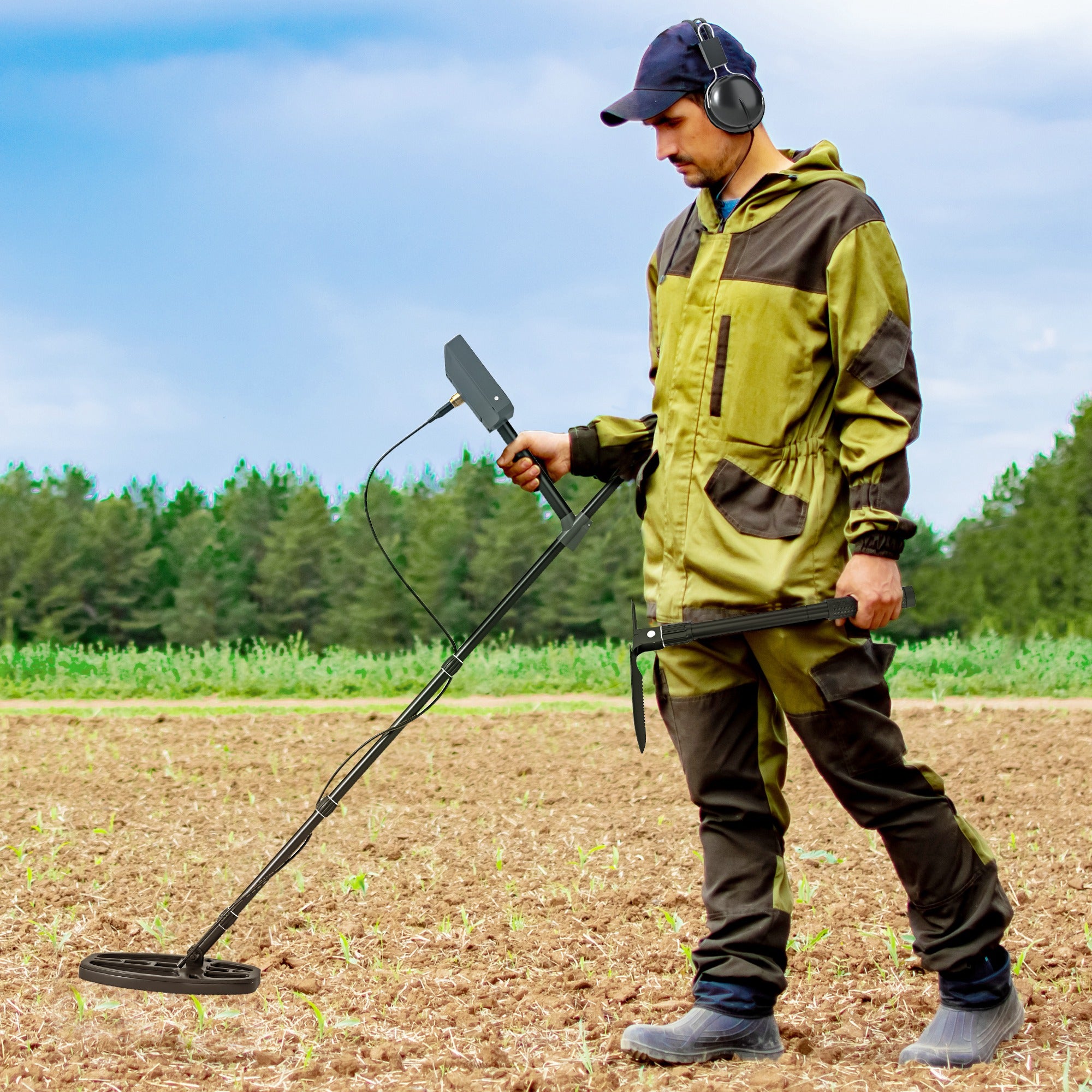 Metal Detector Professionale con 5 Modalità IP68 e Display LCD...