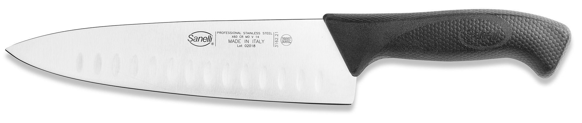Image of Coltello Trinciante Olivato Lama 21 cm Manico Antiscivolo Sanelli Skin