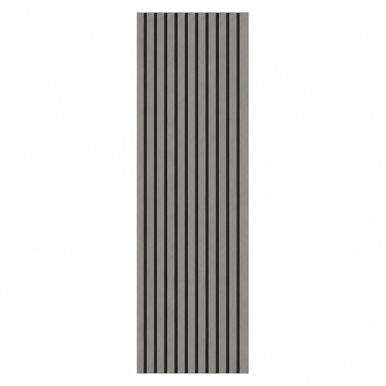 Set 10 Pezzi Pannello Decorativo Fonoassorbente a Listelli Effetto Doghe di Legno 120x30 cm in PVC Nero...
