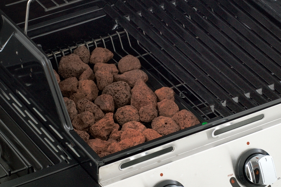 Barbecue a Gas GPL Pietra Lavica 4 Fuochi 14kW con Fornello Laterale Sochef Golosone 4...