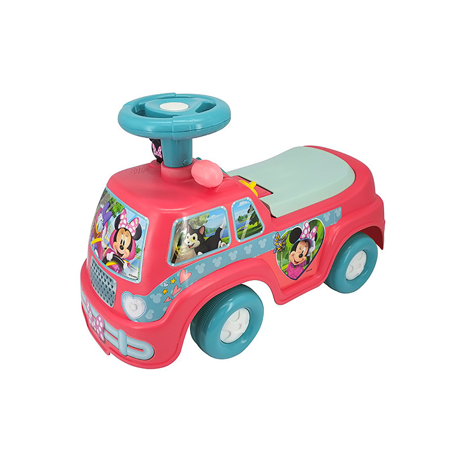 Image of Camion Camper Cavalcabile 25x51x33 cm per Bambini Minnie Rosa