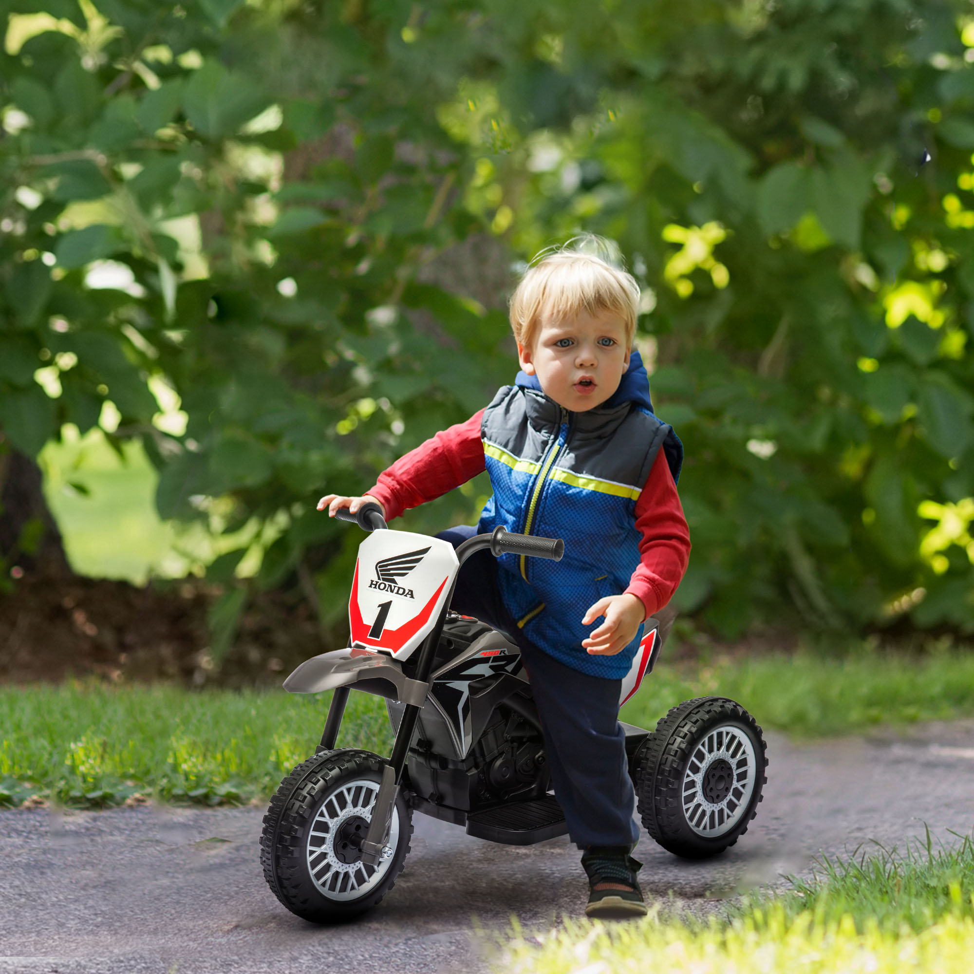 Moto Elettrica per Bambini Licenza Honda CRF450RL 6V Velocità: 3 km/h Grigio...