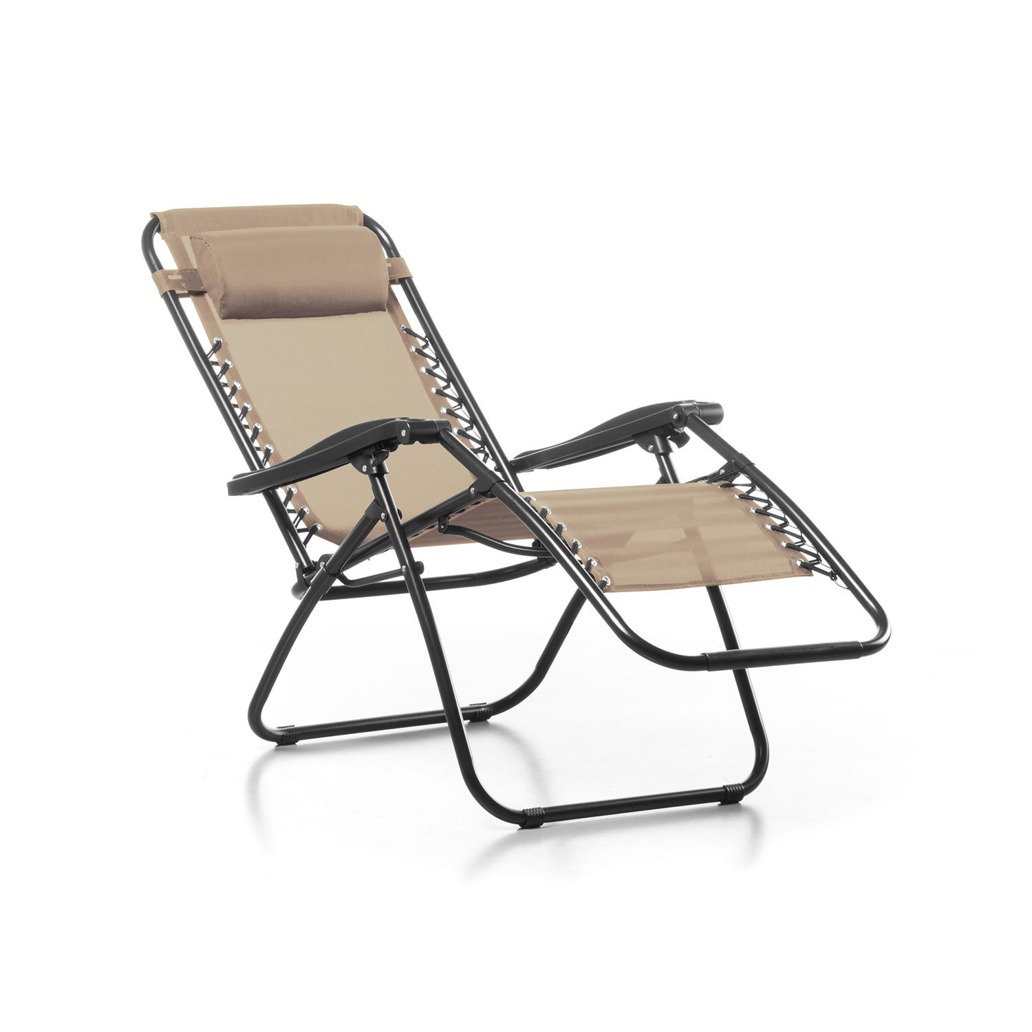 Sedia Sdraio da Giardino Gran Relax 88x65x110 cm in Textilene Beige...