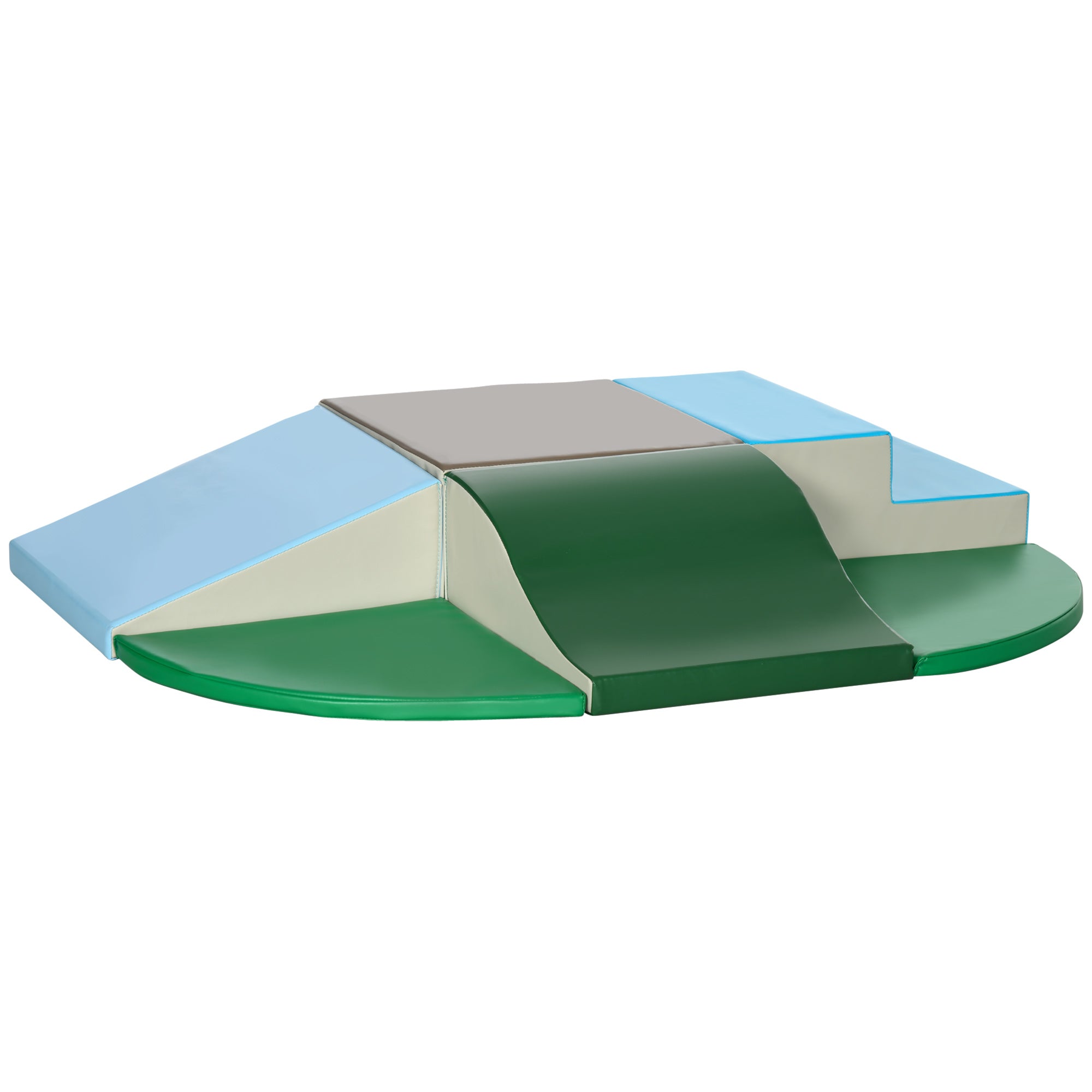 Image of Set 6 Costruzioni Morbide per Bambini 1-3 Anni in PU ed EPE Multicolore Verde e Blu