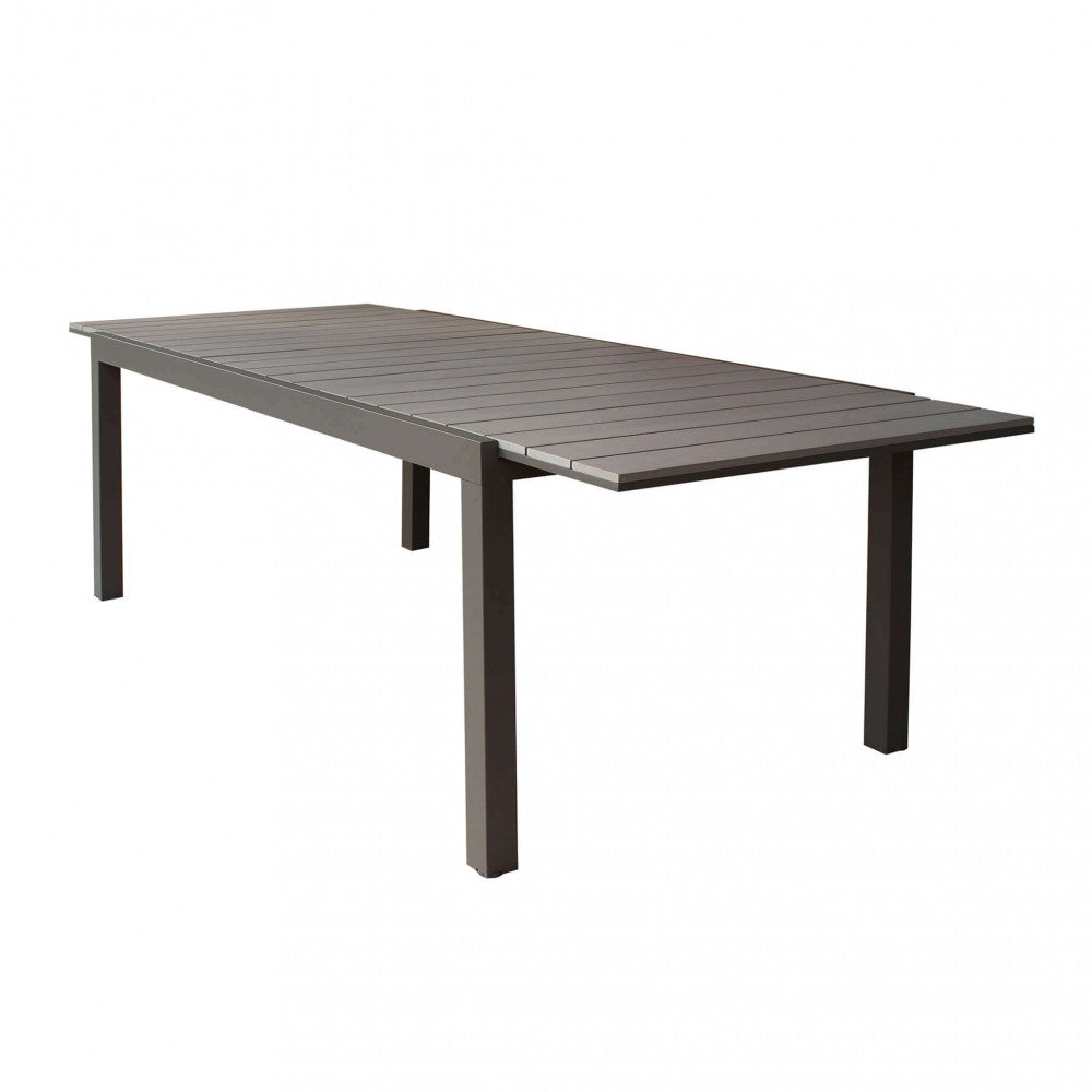 Tavolo Allungabile Pental 180/240x100x73 h cm in Alluminio Taupe