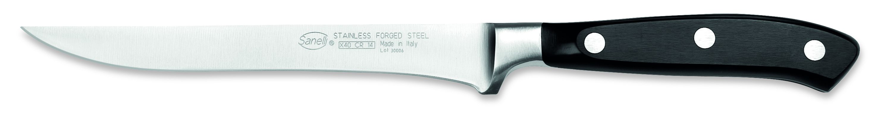 Image of Coltello per Disosso Professionale Lama 15 cm Forgiato per Carni Crude Sanelli Ergoforge