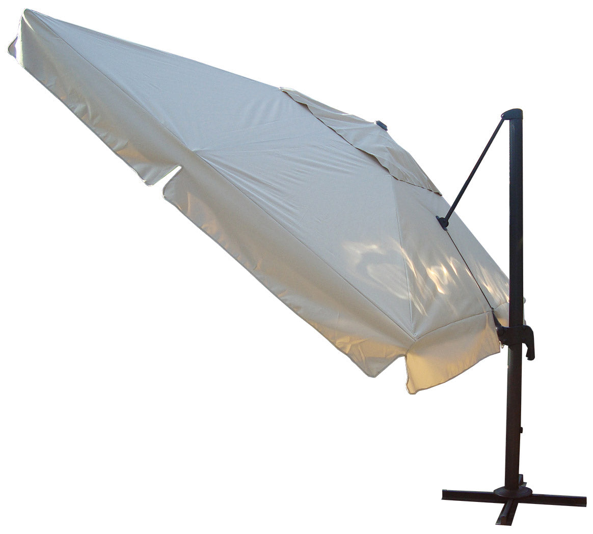 Ombrellone da Giardino Decentrato in Alluminio 3x4m Morel Sbalzo Ecrù...