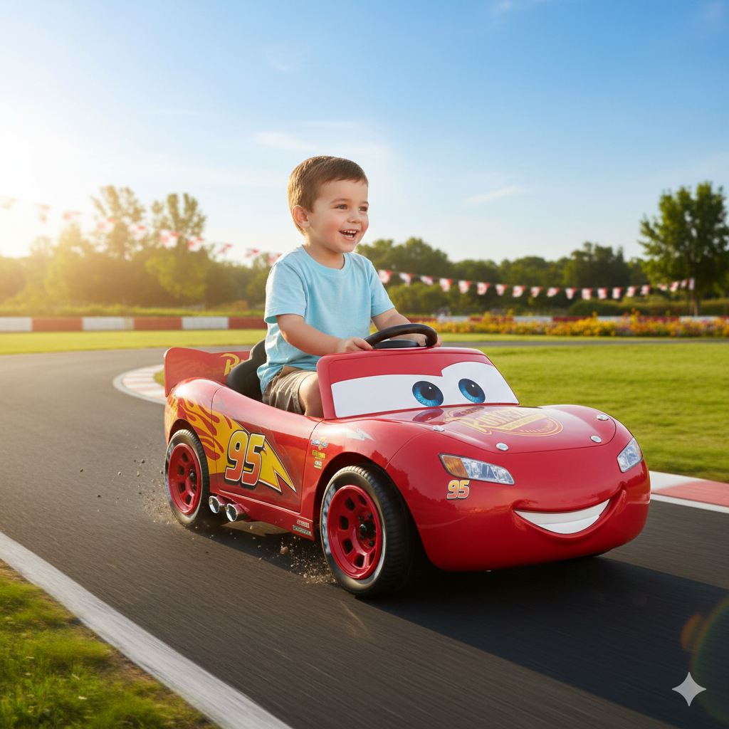 Macchina Elettrica per Bambini Disney Pixar Saetta McQueen 7,2V Rosso...