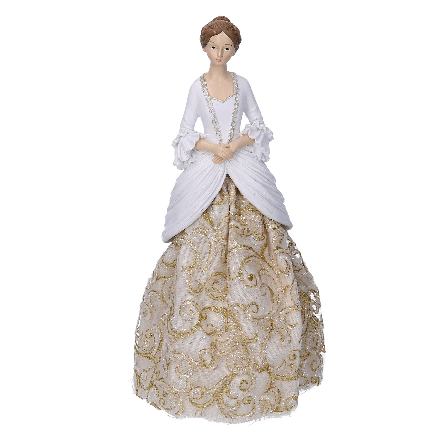 Image of Statuina Donna in Resina oro bianco cm 11x19xh31,5