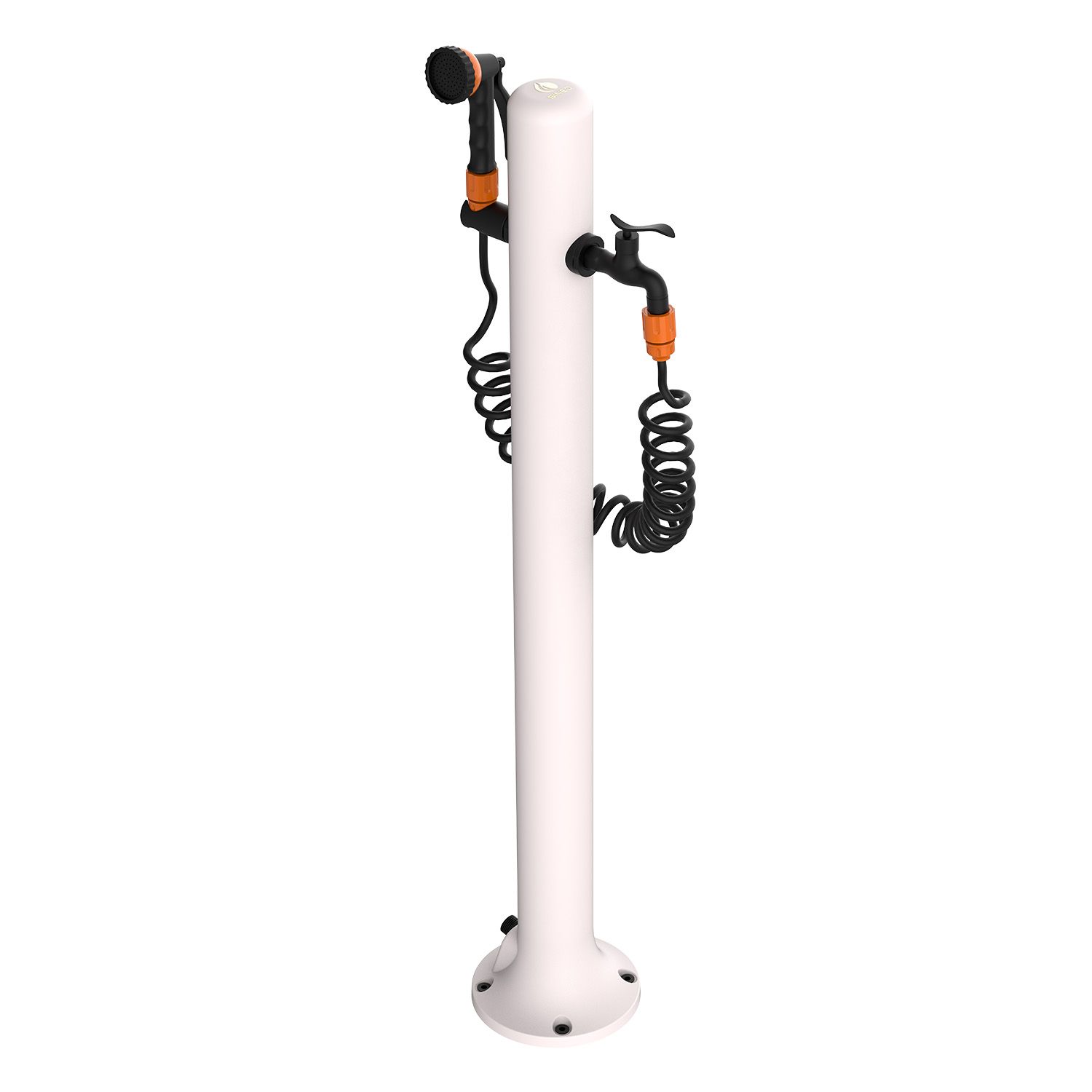 Fontana da Giardino in Alluminio Tubo 7,5 m e Pistola a Spruzzo con 8 Getti Sined Alu Bianco