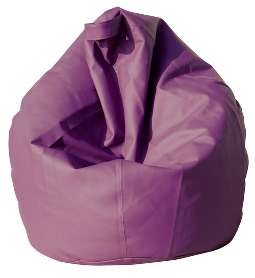 Image of Poltrona a Sacco Pouf in Similpelle Viola Avalli