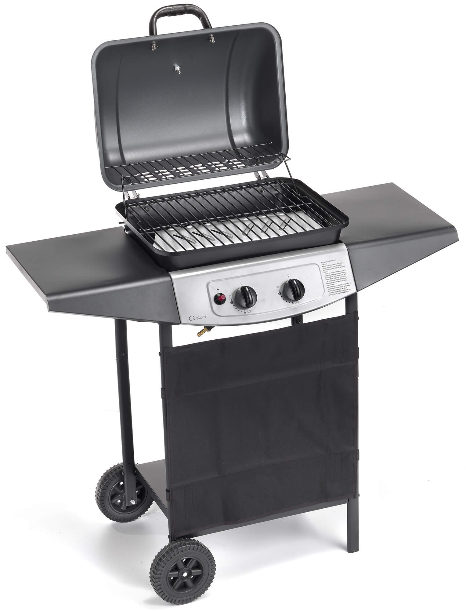 Image of Barbecue a Gas GPL con Pietra Lavica 1 Fuoco Ompagrill 4936 Double