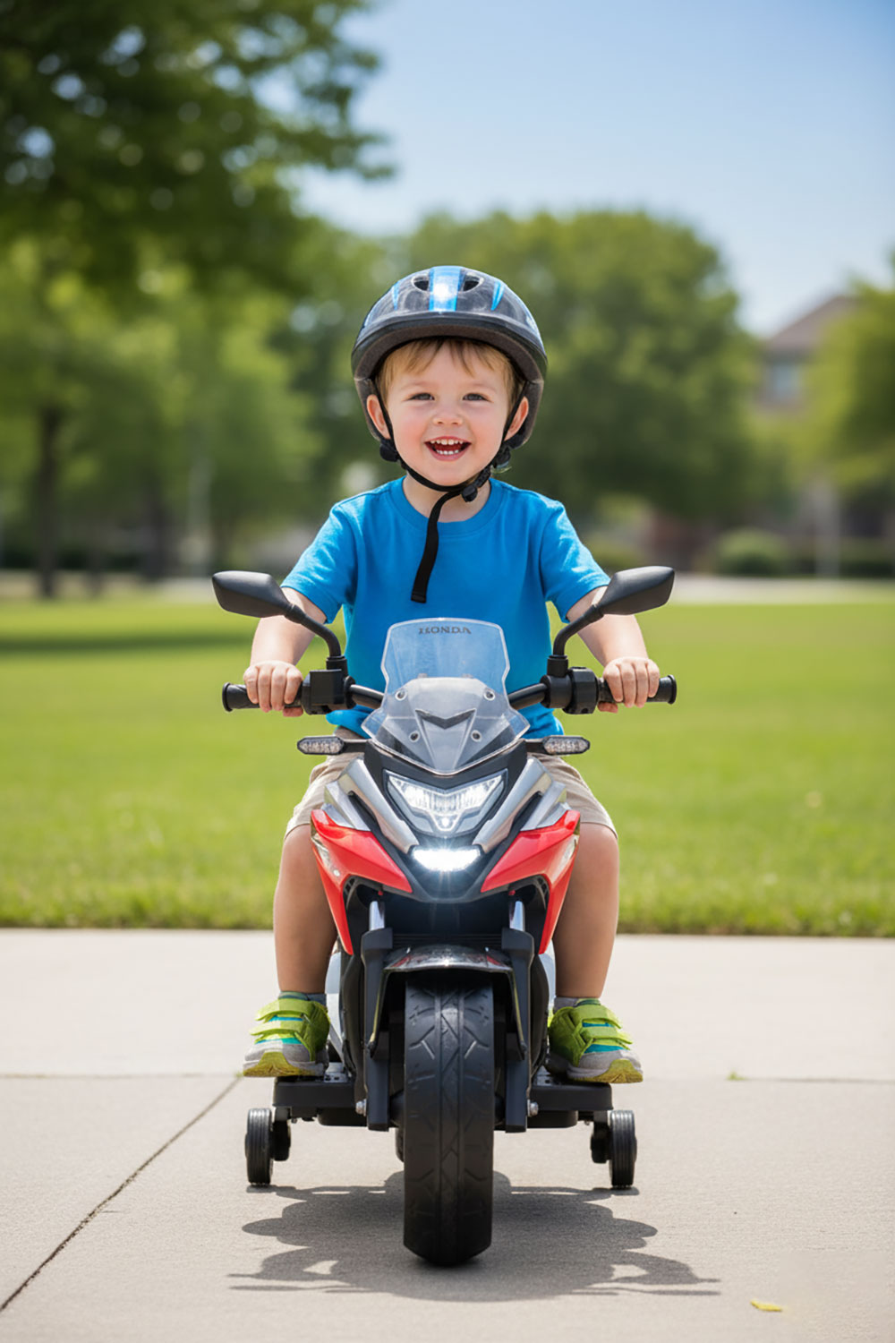 Moto Elettrica per Bambini Licenza Ufficiale Honda NC750X 12V 4,5Ah Rosso...