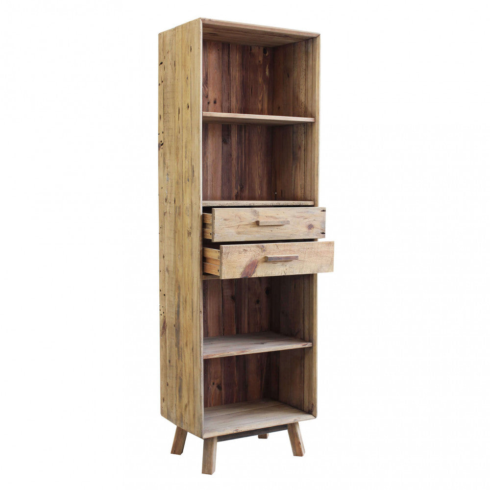 Libreria Collin 60x40x190 h cm in Pino riciclato Marrone...