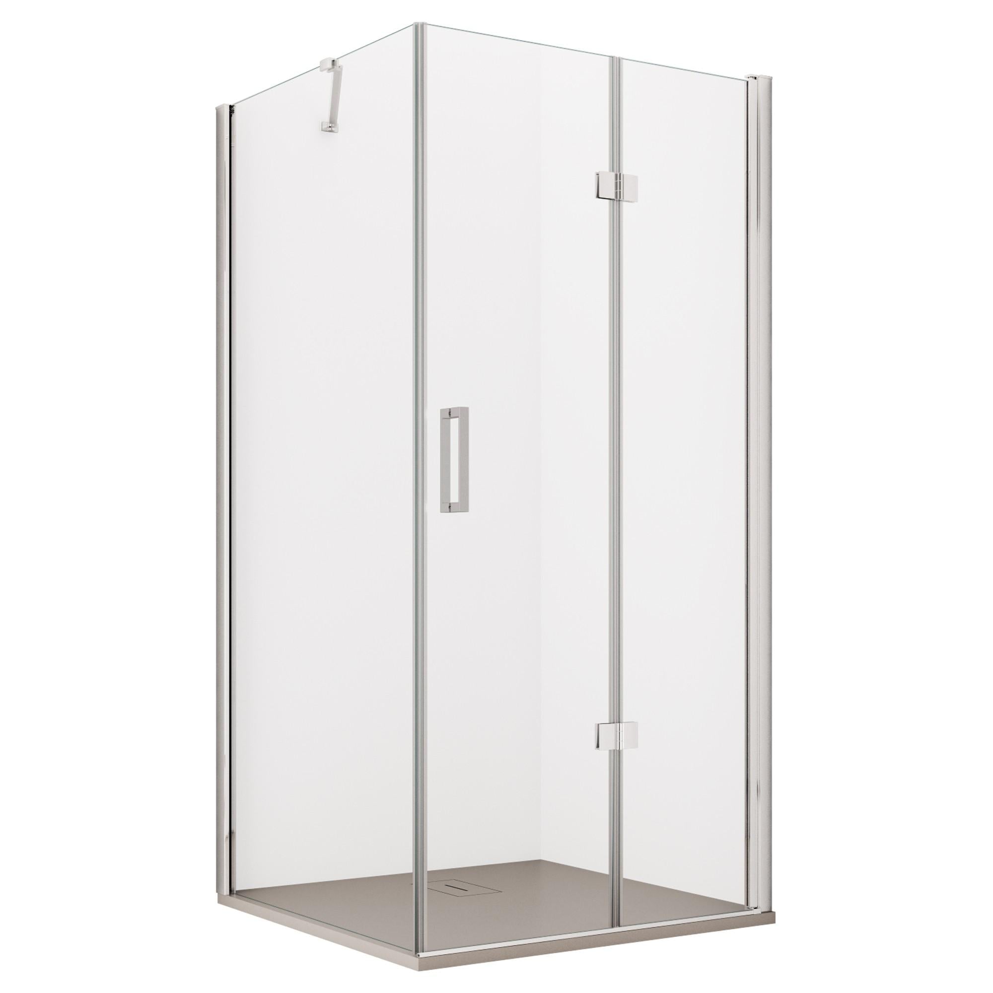 Box Doccia Angolare 100x90 cm 1 Anta a Libro in Cristallo Trasparente 6mm H195 Bonussi Eloisa