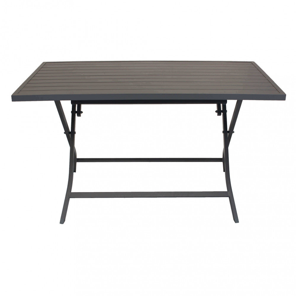 Tavolo Alabama 130x77x73 h cm in Alluminio Taupe...