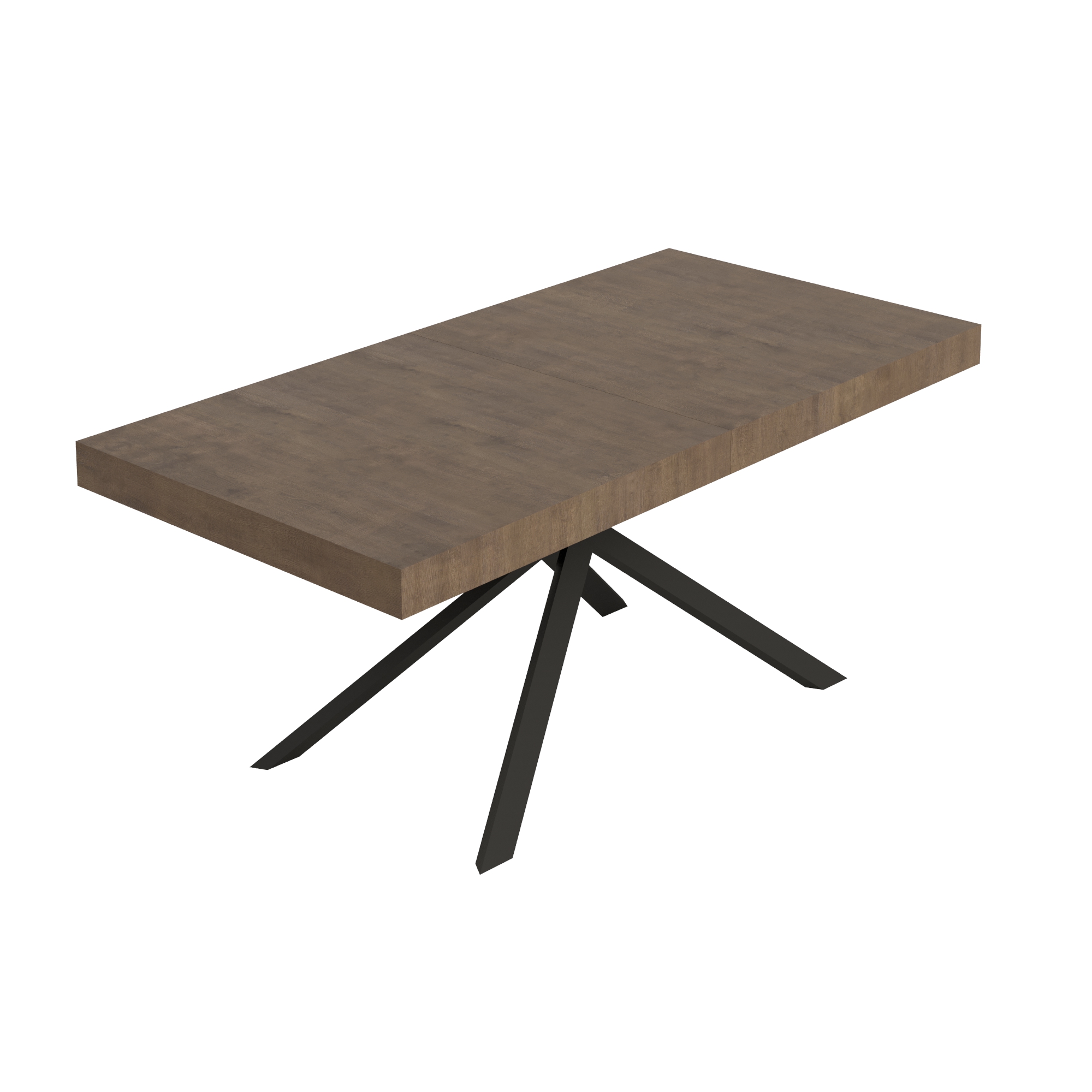 Tavolo Allungabile 200-460x90x77 cm Niket Noce Gambe Antracite