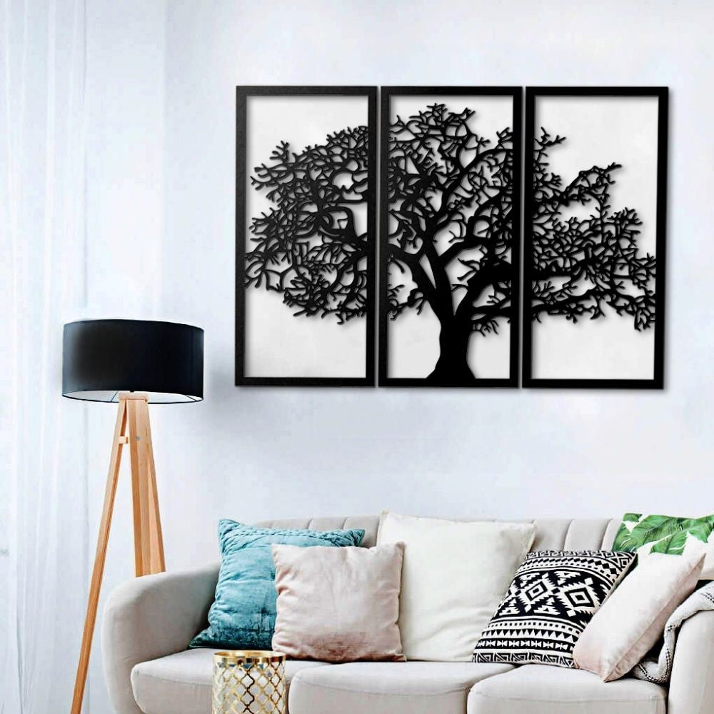 Cornice decorativa 125x88 cm albero della vita nero...