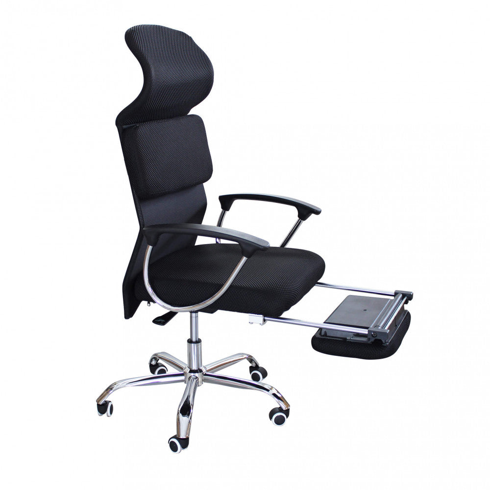 Poltrona da Ufficio Haley 59x63x118/128 h cm in Poliuretano Nero...