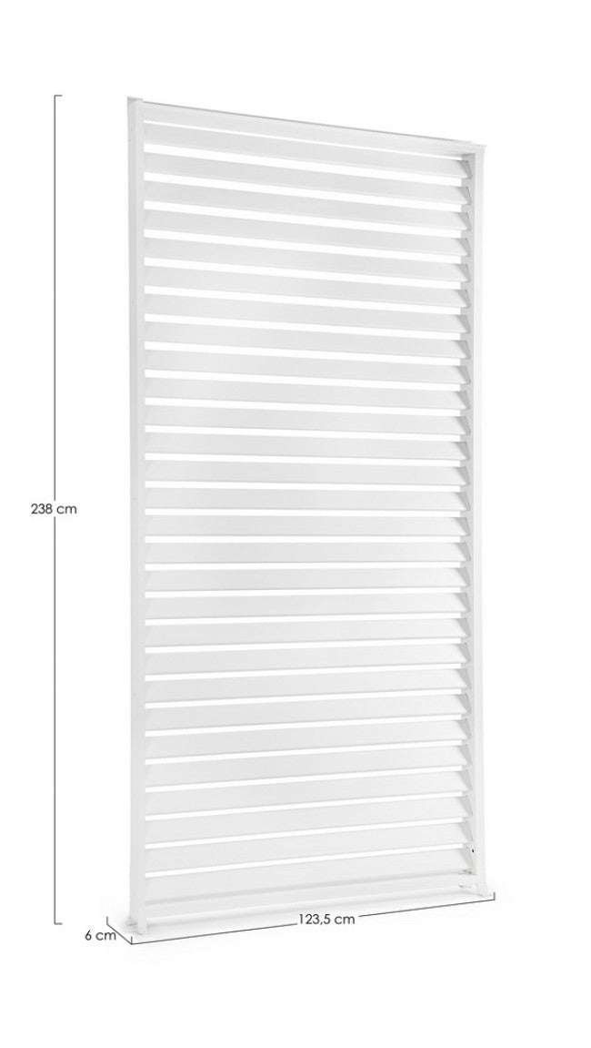 Pannello Frangisole Laterale per Pergola 123,5x6x238h cm Ocean Bianco...