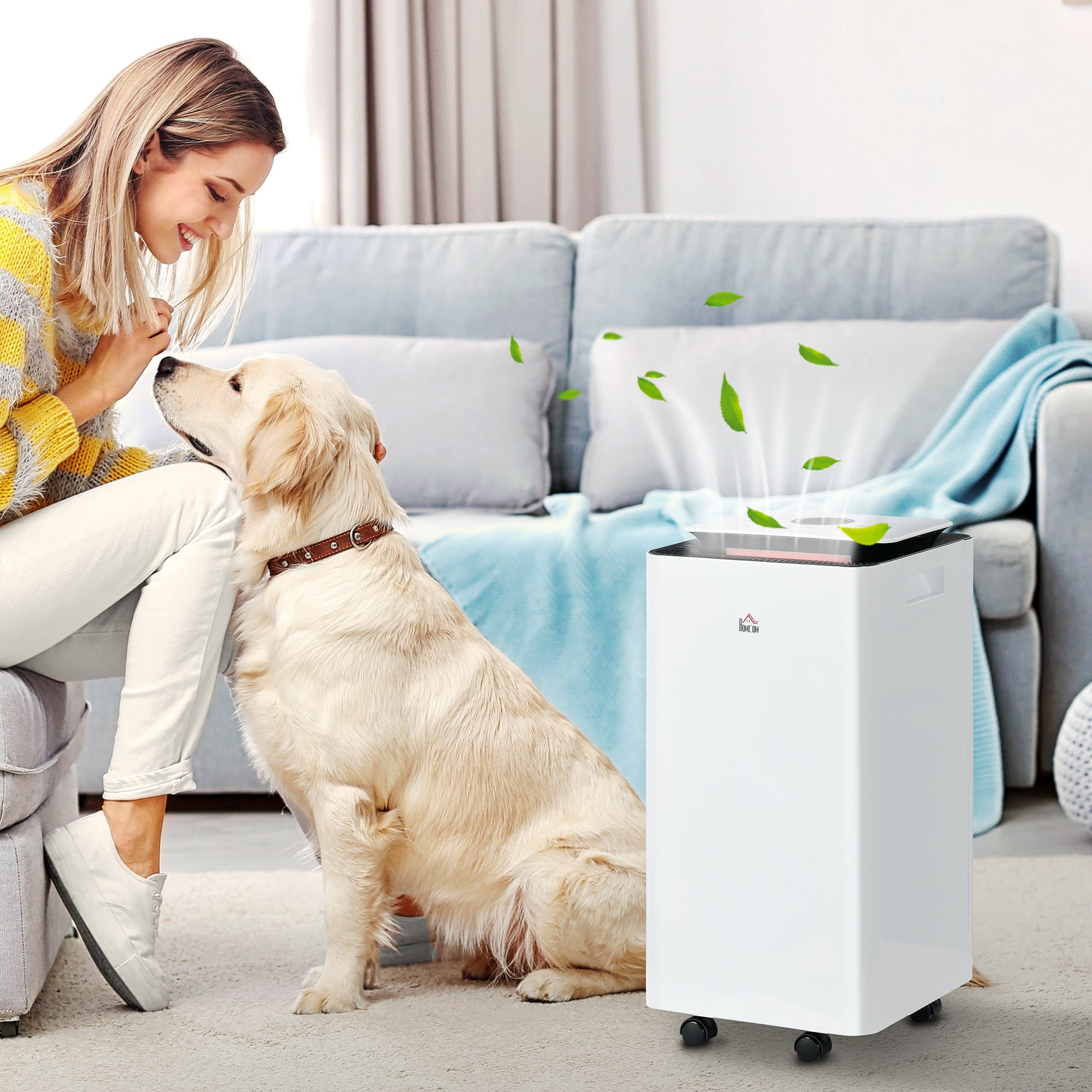 Deumidificatore d'Aria 12 Litri 210W 5 Modalità e 2 Velocità Bianco e Nero