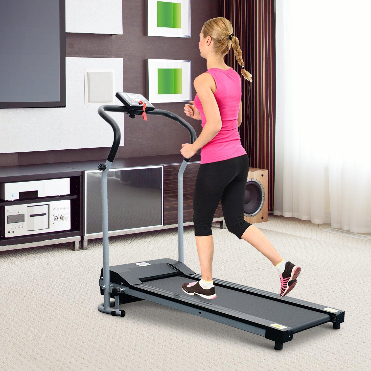 Tapis Roulant Elettrico con Schermo LED Pieghevole 500W...